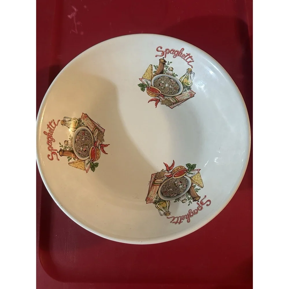 Large Spaghetti Serving Bowl Vintage